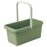 Seau de nettoyage en plastique vert PEPPRIG avec poignée et base texturée pour un nettoyage efficace de la serpillière.
