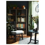 PERSBOL Fauteuil, noir/Tibbleby beige/gris