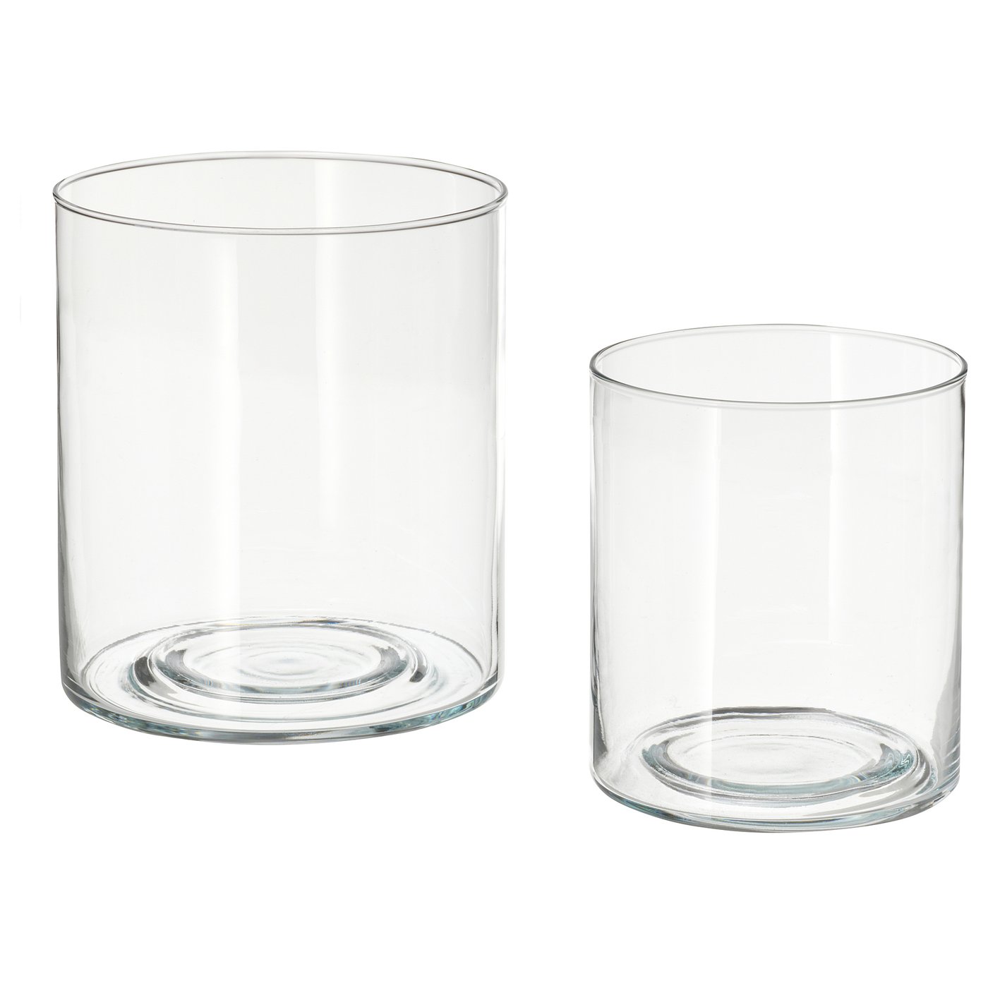 PILFINK Bougeoir, lot de 2 - verre transparent