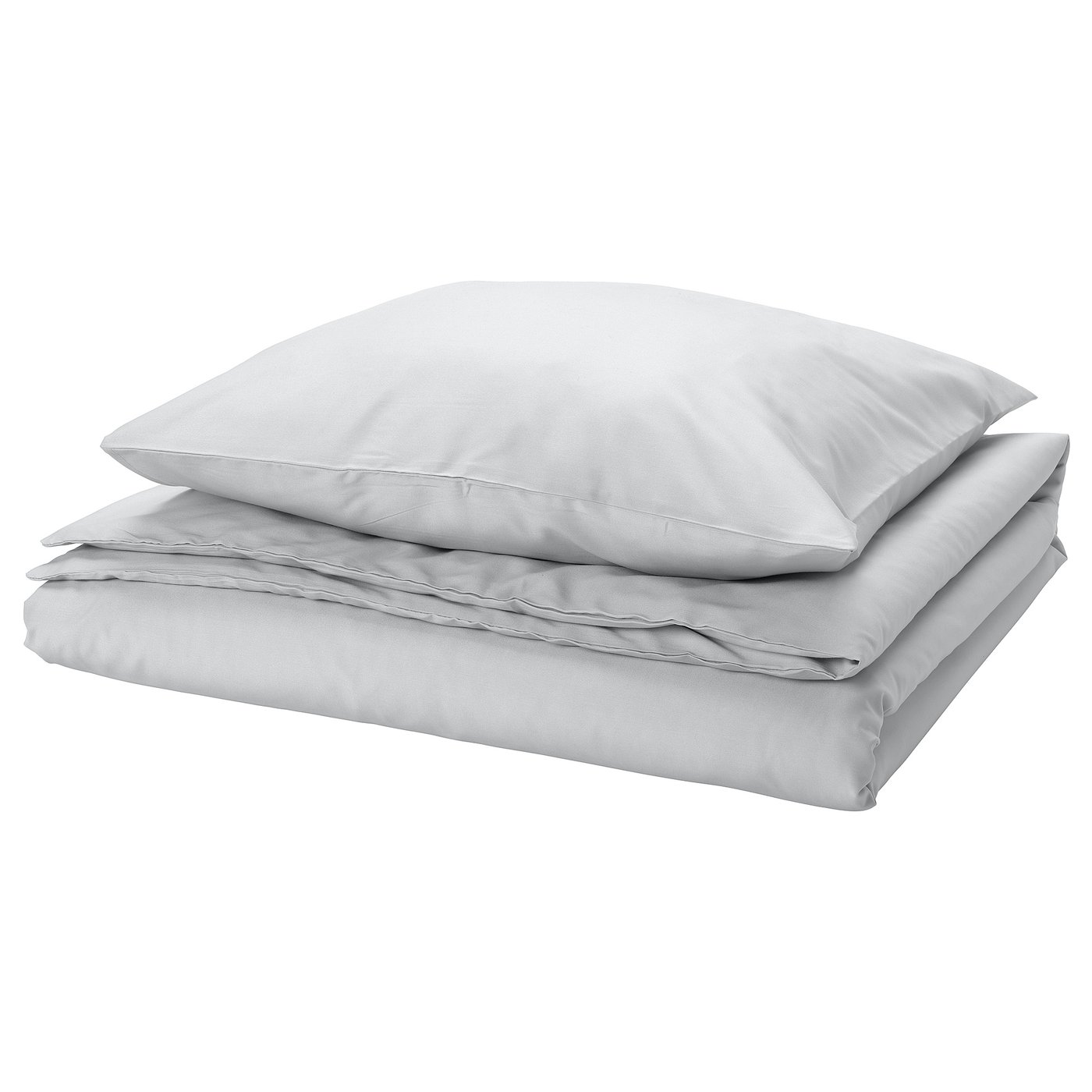 PILTANDVINGE Housse de couette et 1 taie - gris 150x200/65x65 cm