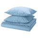 PILTANDVINGE Housse de couette et 2 taies, bleu clair, 240x220/65x65 cm