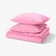 PILTANDVINGE Housse de couette et 2 taies, rose, 240x220/65x65 cm
