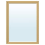 Miroir à cadre PINGSTSYREN en bois de pin naturel ; Design simple et rectangulaire.