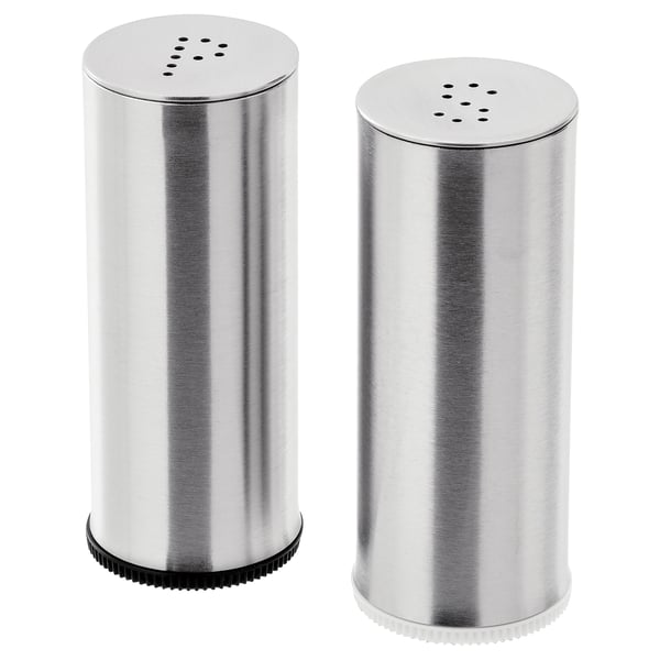 PLATS Salière/poivrière, lot de 2, acier inoxydable - IKEA