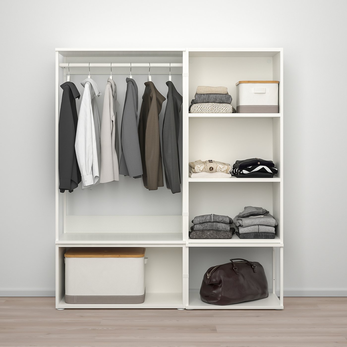 Lot De 2 Portes D'armoire IKEA FOLJA - Blanc Bouleau - 60 X 128 Cm - Neuves