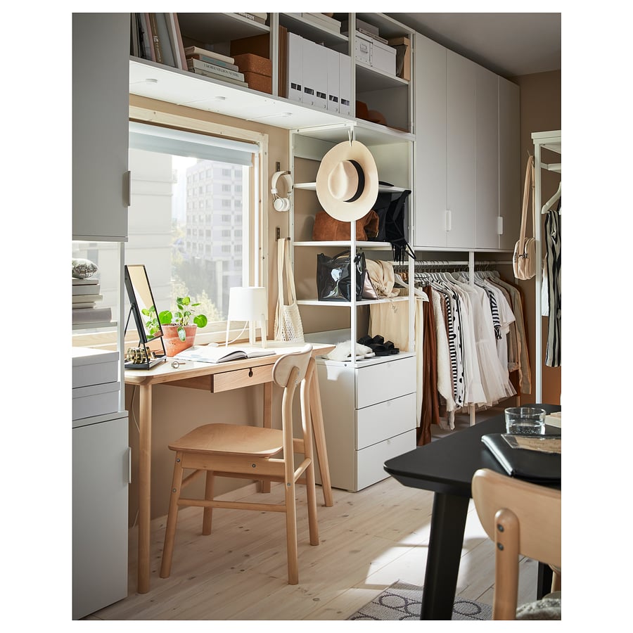 PLATSA rangement avec 6 portes + 3 tiroirs, blanc/Fonnes blanc