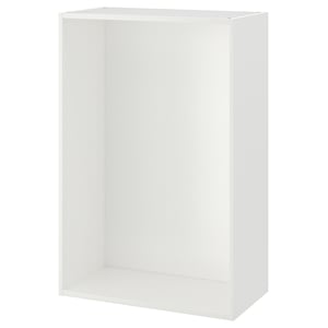 Meuble de rangement PLATSA blanc, minimaliste et modulaire. Forme rectangulaire au design épuré et moderne, fabriquée à partir de matériaux recyclés.