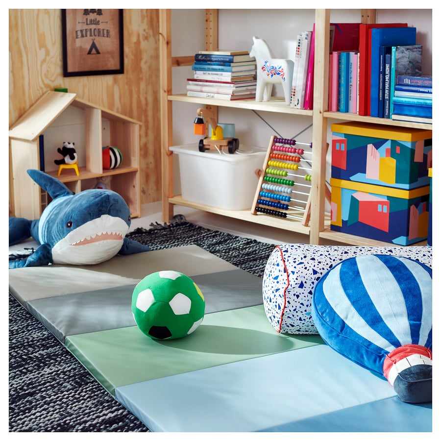 PLUFSIG Tapis de gymnastique pliant, bleu, maison plus saine IKEA