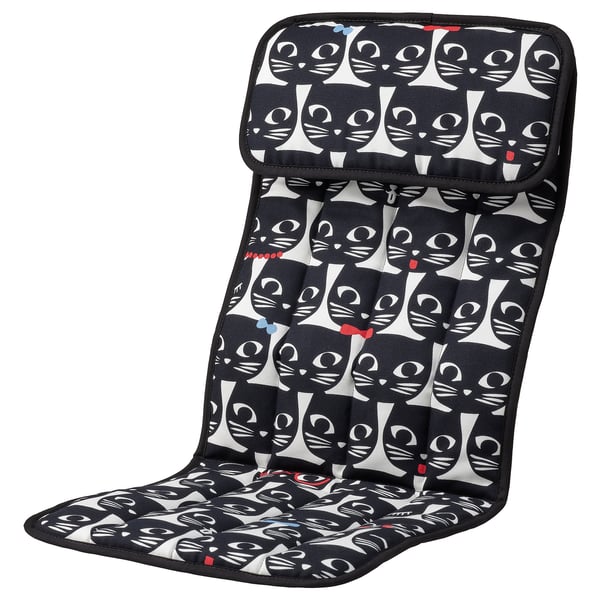 poang coussin pour fauteuil enfant gisslarp motif chat ikea