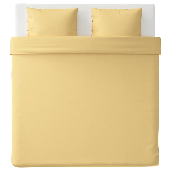 Puderviva Housse Couette 2 Taies Jaune Clair 240x220 65x65 Cm Ikea Utilisées au quotidien, il est important qu'elles soient d'une grande qualité et durables dans le temps. puderviva housse de couette et 2 taies jaune clair 240x220 65x65 cm