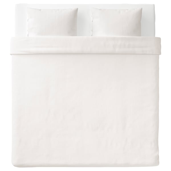PUDERVIVA Housse de couette et 2 taies, blanc, 240x220/65x65 cm IKEA