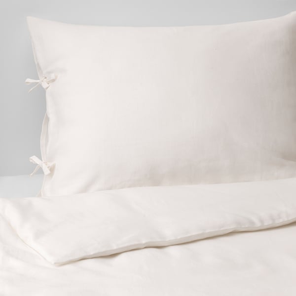 PUDERVIVA Housse de couette et 2 taies, blanc, 240x220/65x65 cm IKEA