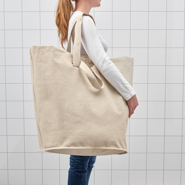 PURRPINGLA Sac à linge, beige, 100 l - IKEA