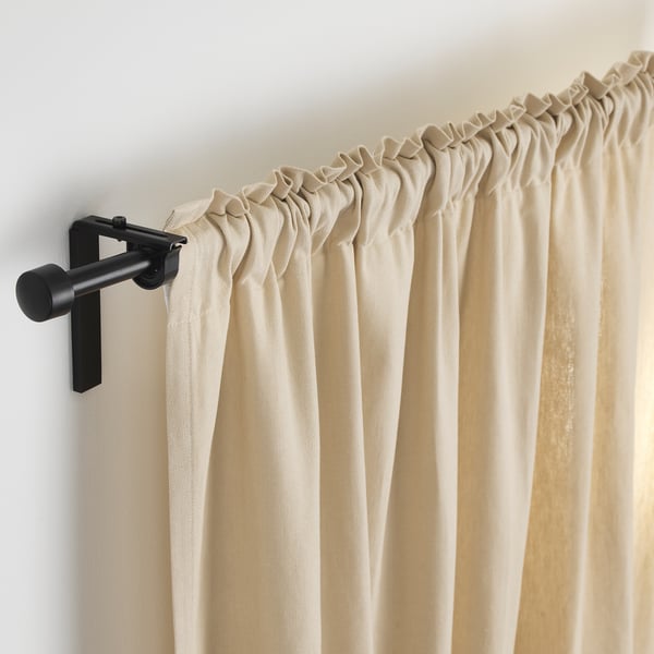 Tringle à rideaux, Supports Sans Perçage, Extensible 90 à 160 cm, Noir