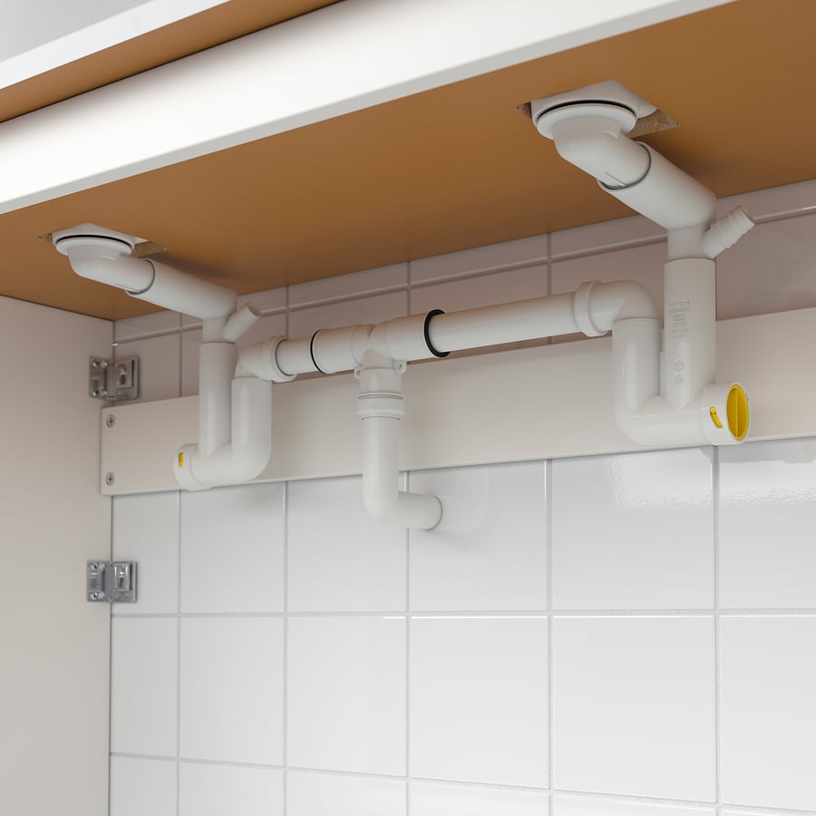 RÄNNILEN Siphon pour 2 bacs d'évier IKEA