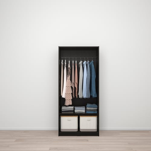 RAKKESTAD Armoire 2 portes, brun noir, 79x176 cm IKEA