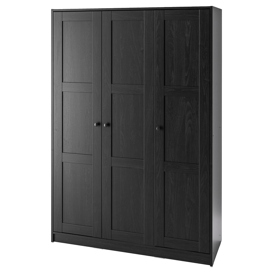 RAKKESTAD Armoire 3 portes, brun noir, 117x176 cm IKEA
