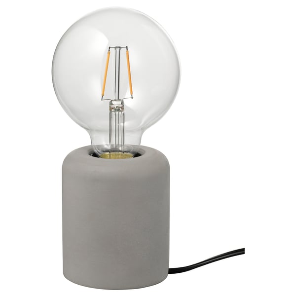 RÅSEGEL / LUNNOM lampe de table avec ampoule, globe transparent IKEA