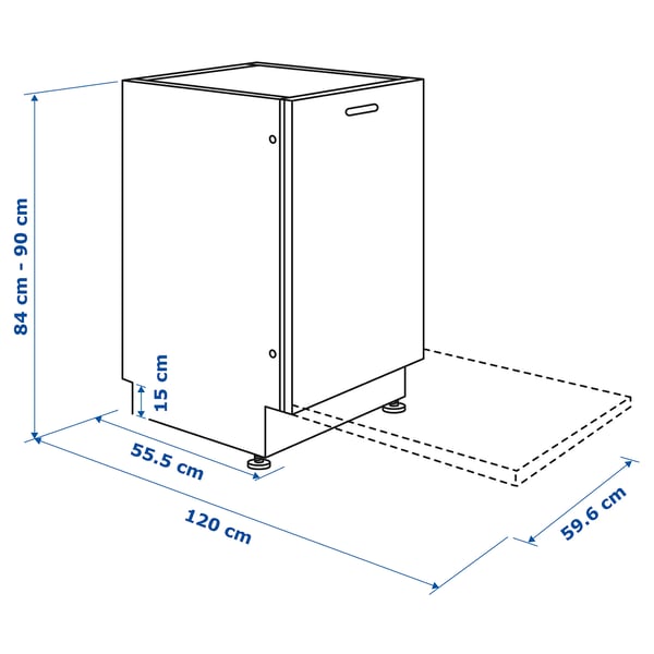 RENGÖRA Lavevaisselle encastrable gris IKEA