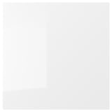 Armoires de cuisine RINGHULT : blanches, brillantes, carrées, durables, feuille facile à nettoyer, ouverture verticale ou horizontale.