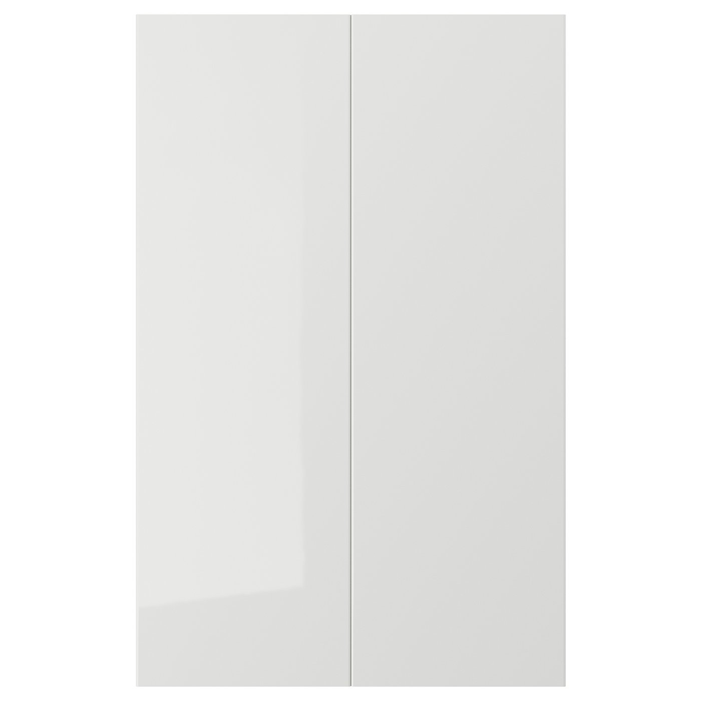 RINGHULT Porte élément bas d'angle, 2pcs - brillant gris clair 25x80 cm