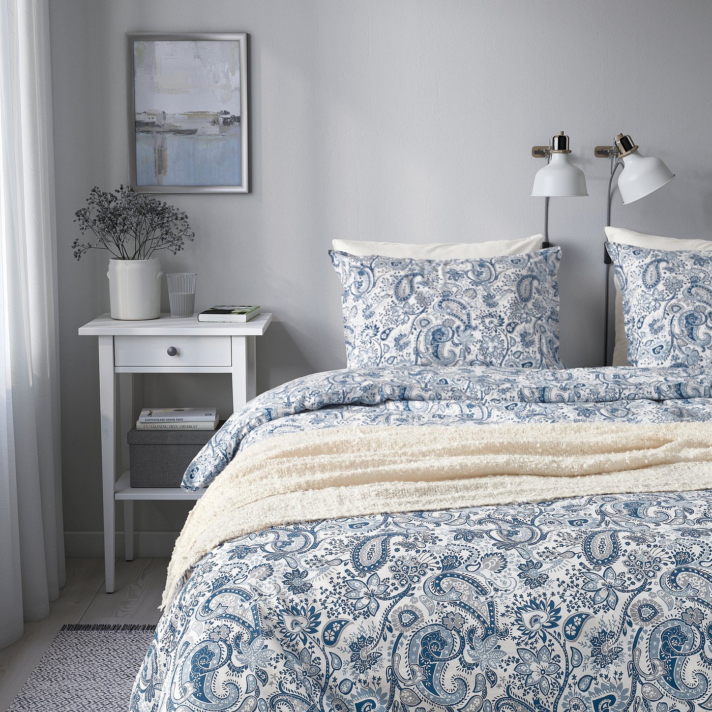 NATTJASMIN housse de couette et 1 taie, beige clair, 150x200/65x65 cm