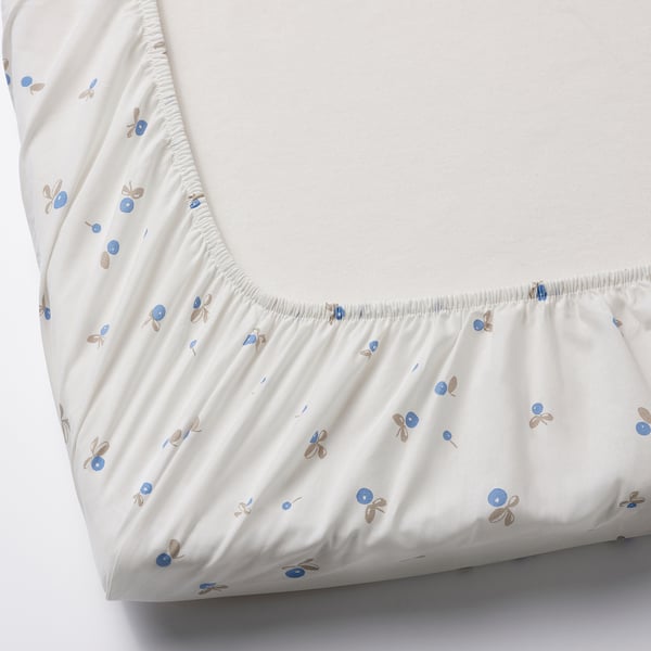Rodhake Drap Housse Pour Lit Bebe Blanc Motif Myrtilles 60x1 Cm Ikea
