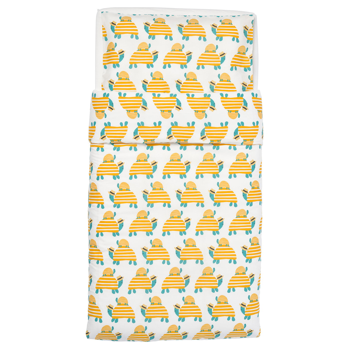 Rorande Housse Couette Taie Bebe Tortue Jaune 110x125 35x55 Cm Ikea