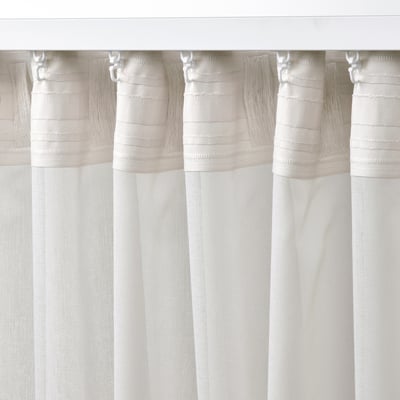 NewWPKIRA Rideau brodé marron pour salon, 213,4 cm de long, rideau