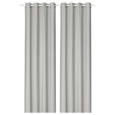 Paire de rideaux transparents gris clair avec un élégant design d’œillets pour des plis doux.