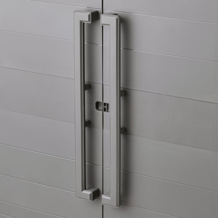 RUNMARÖ armoire avec portes, gris foncé intérieur/extérieur, 80x44x182