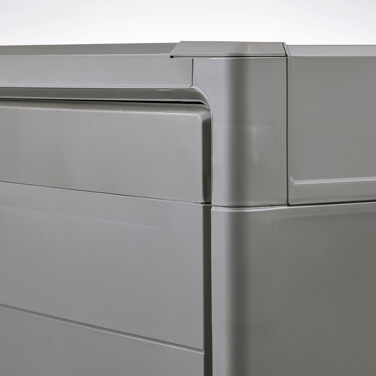 RUNMARÖ armoire avec portes, gris foncé intérieur/extérieur, 80x44x182