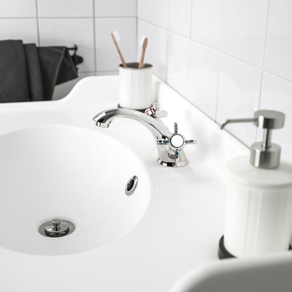 Runskar Melangeur Lavabo Avec Bonde Chrome Ikea