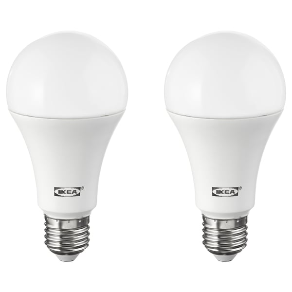 RYET Ampoule LED E27 1600 lumen, globe opalin IKEA