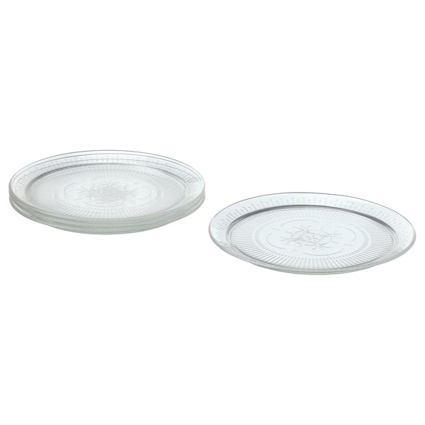 Sallskaplig Assiette Verre Transparent A Motifs 26 Cm Ikea