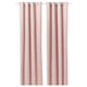 Option : SANELA : rideaux en velours rose avec trous d’œillets au design moderne et simple.