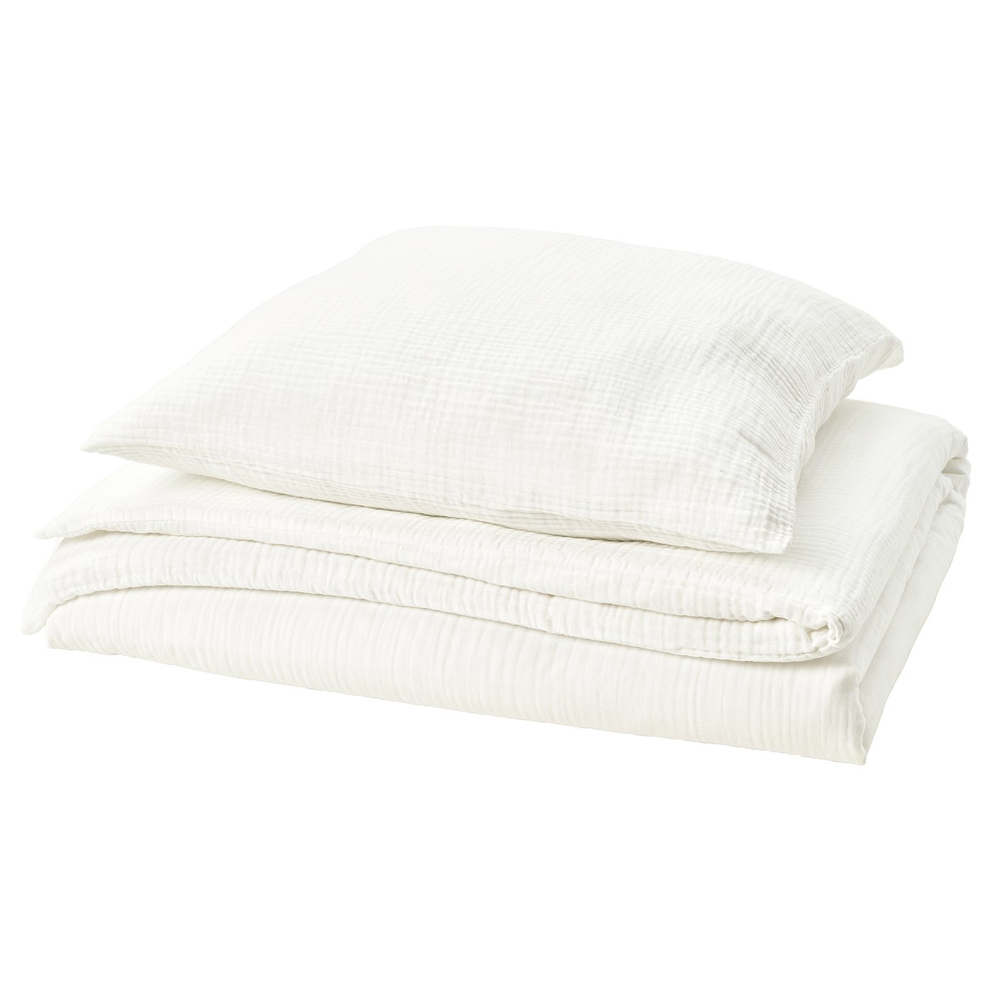 SCHERSMIN Housse de couette et 1 taie - blanc 150x200/65x65 cm