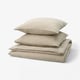 SCHERSMIN Housse de couette et 2 taies, gris-beige, 240x220/65x65 cm