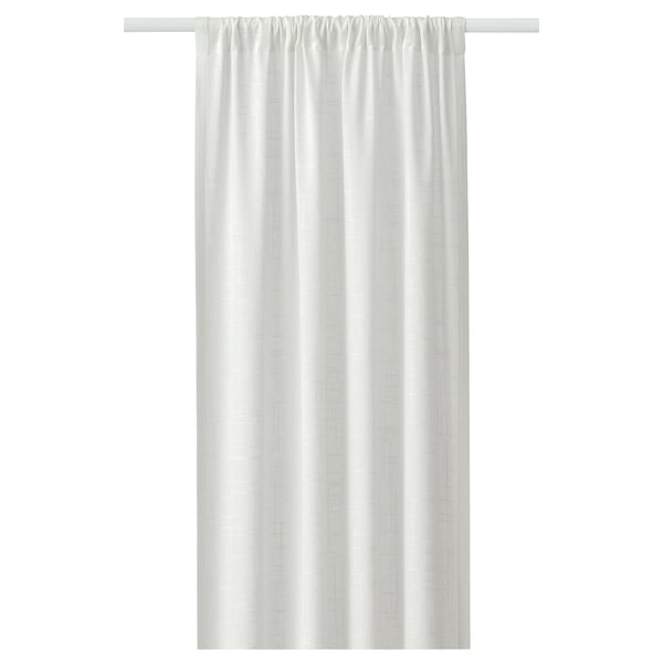 Rideaux en coton blanc transparent avec passe-tringle, lumière douce