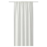 Rideaux en coton blanc transparent avec passe-tringle, lumière douce