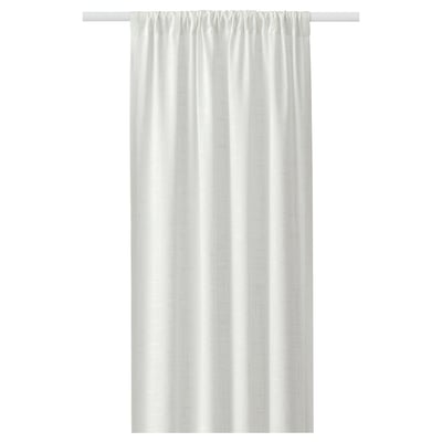 Rideaux en coton blanc transparent avec passe-tringle, lumière douce