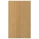 Une porte en bois SINARP de couleur brun clair, en placage de chêne. Il a un design rectangulaire élégant avec un bord en chêne massif et robuste.
