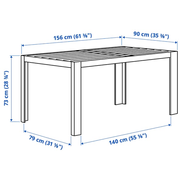 Sjalland Table Exterieur Gris Fonce Gris Clair Pas Cher Ikea Ikea