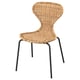 SKÅLSTA Chaise, rotin/tubulaire métal/noir-gris