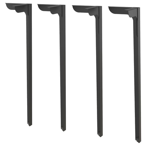 SKÅLSTA Pied de table - droit noir-gris