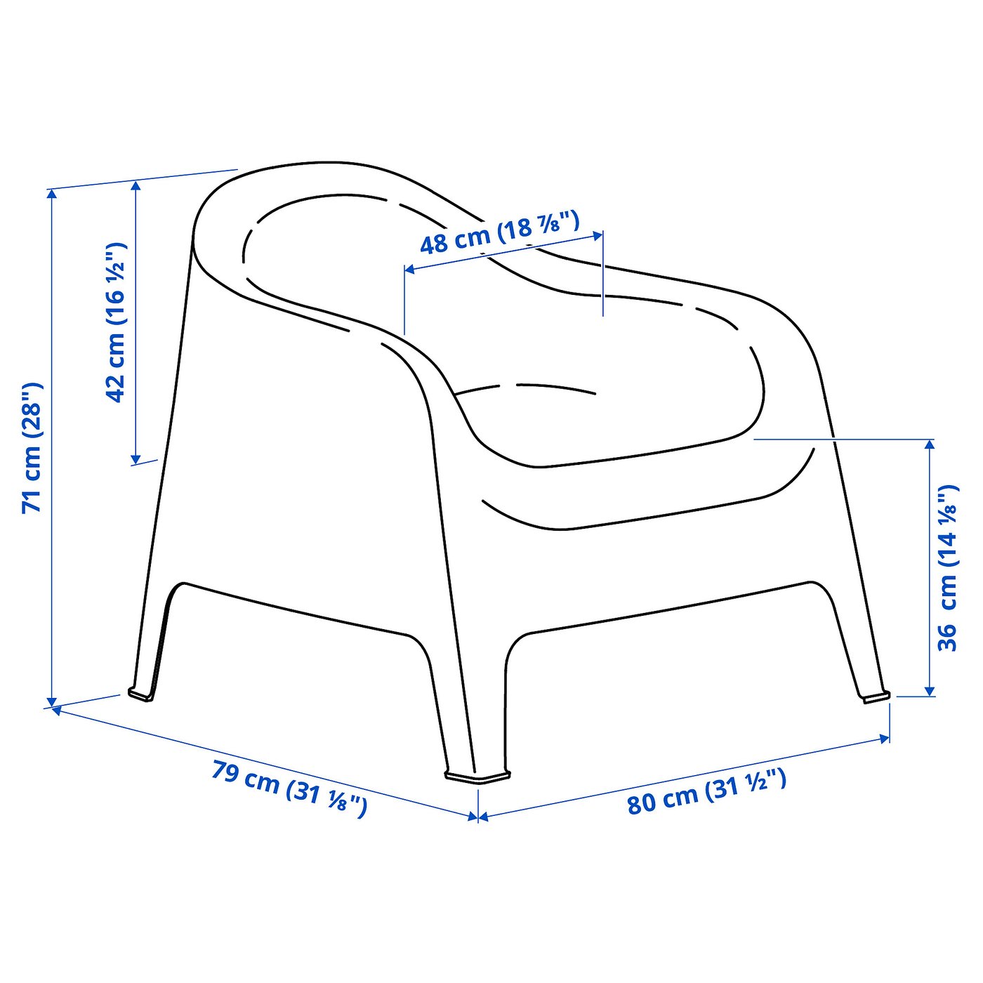 skarpo fauteuil exterieur beige fonce materiau durable ikea