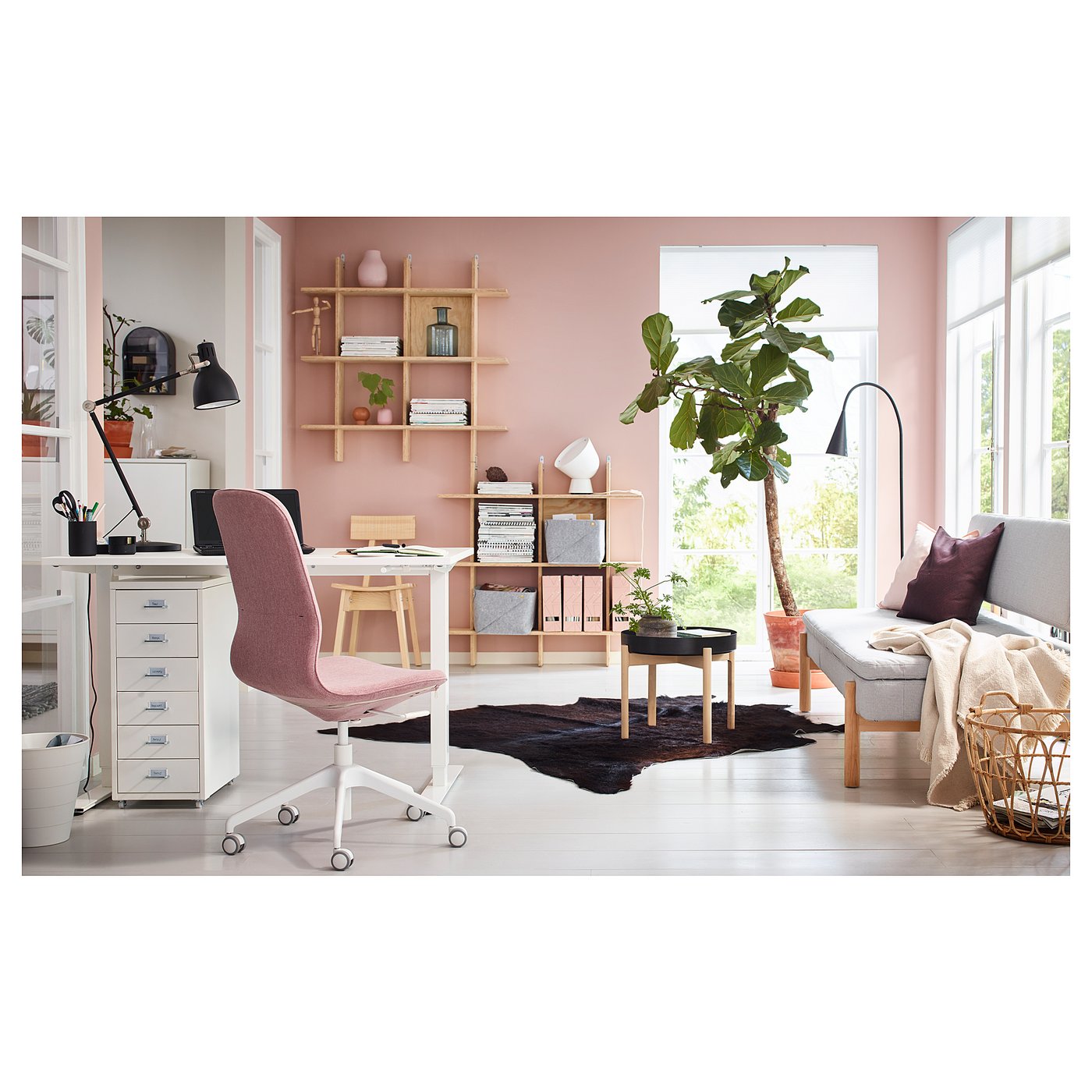 Skarsta Bureau Assis Debout Blanc 120x70 Cm Ikea