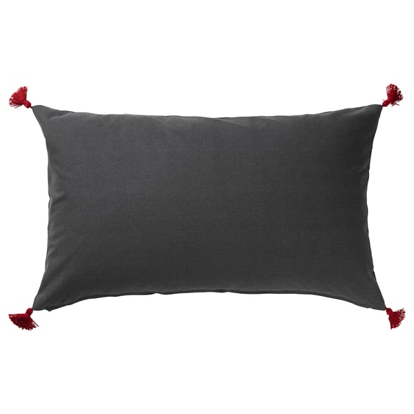 SKOGSKORN coussin, gris foncé/multicolore, 40x65 cm IKEA