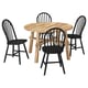 SKOGSTA / SKOGSTA Table et 4 chaises, acacia/noir, 120 cm
