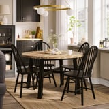 SKOGSTA Table, acacia/noir, 120 cm